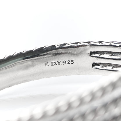 David Yurman Sterling Silver Diamond 3-Row Open Willow Bracelet 5 of 5
