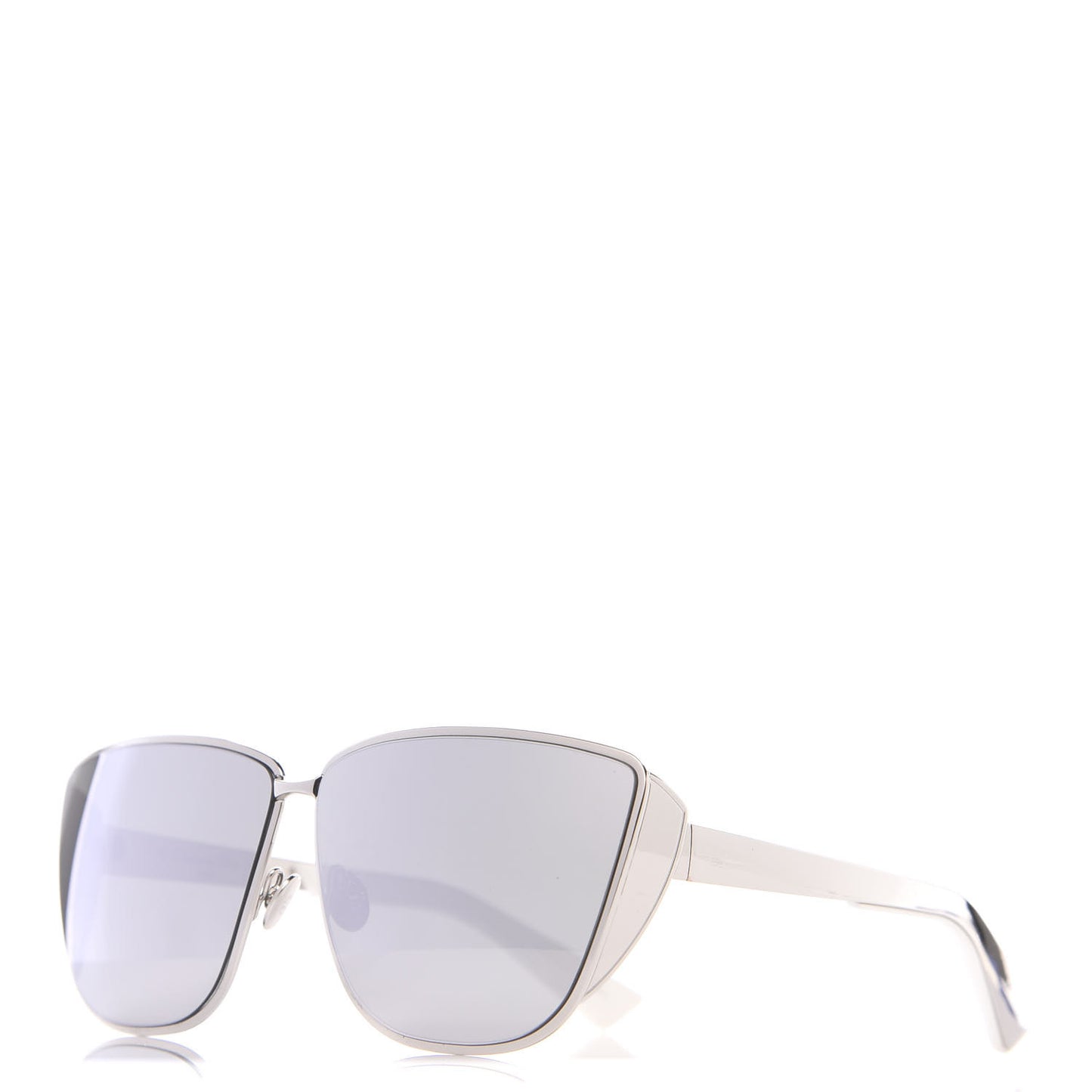 Metal Mirrored Futurist Sunglasses Silver