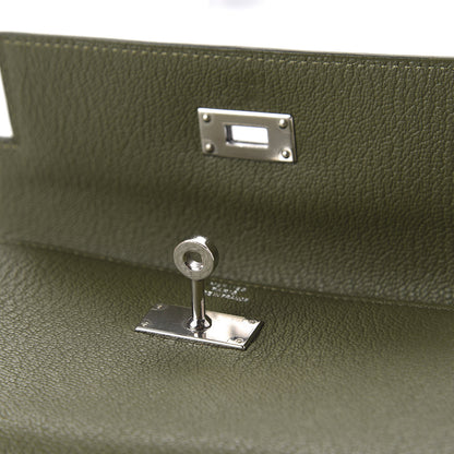 Hermes Chevre Mysore Medium Kelly Wallet Vert Veronese 10 of 16