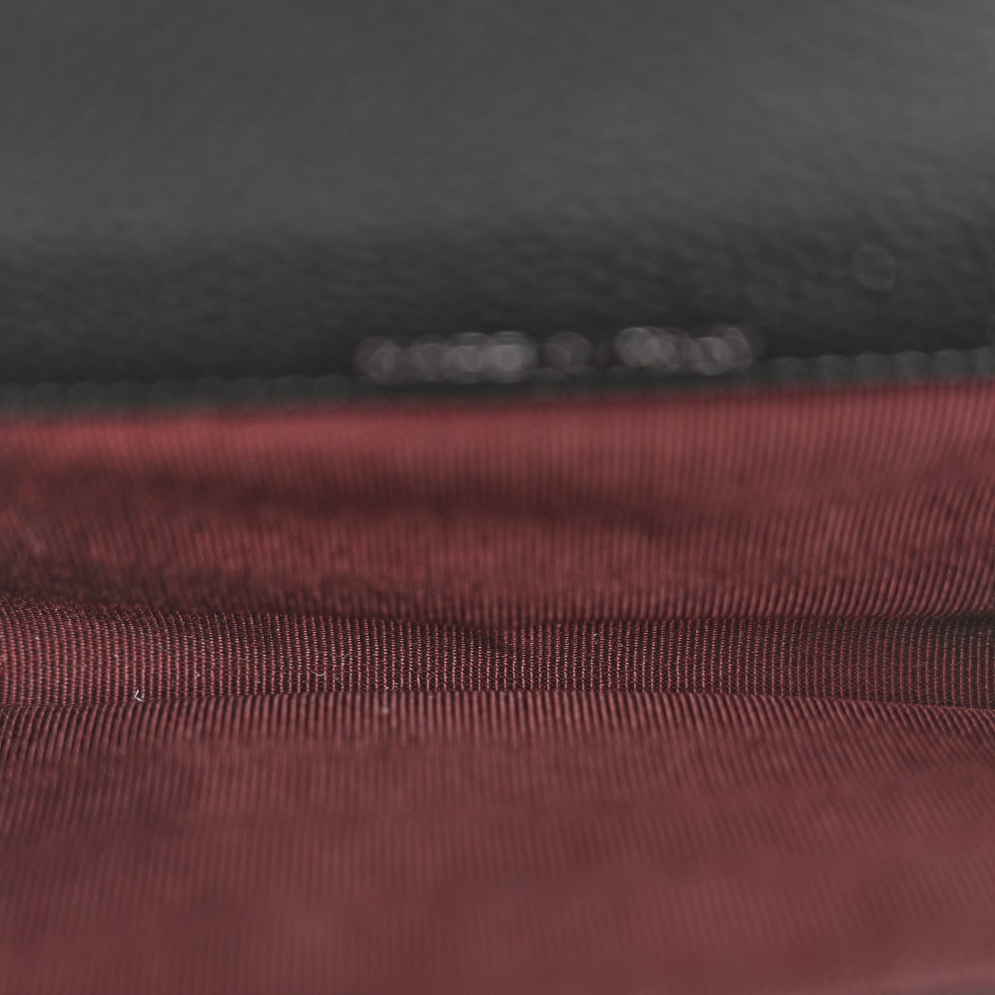 Caviar Quilted Flap Card Holder Wallet Black