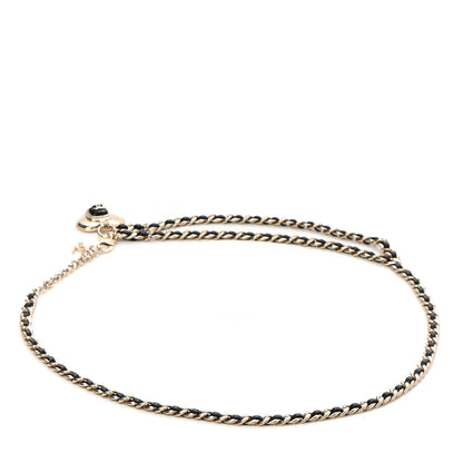 Chanel Lambskin Enamel CC Heart Chain Belt Black Gold 2 of 5