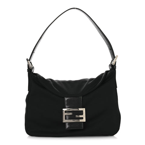 Nylon Baguette Bag Black