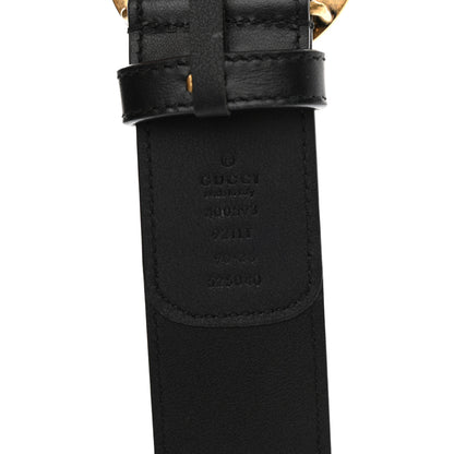 Gucci GG Supreme Monogram Matte Plutone Calfskin Double G 40mm Belt 90 36 Beige Ebony Black 3 of 5