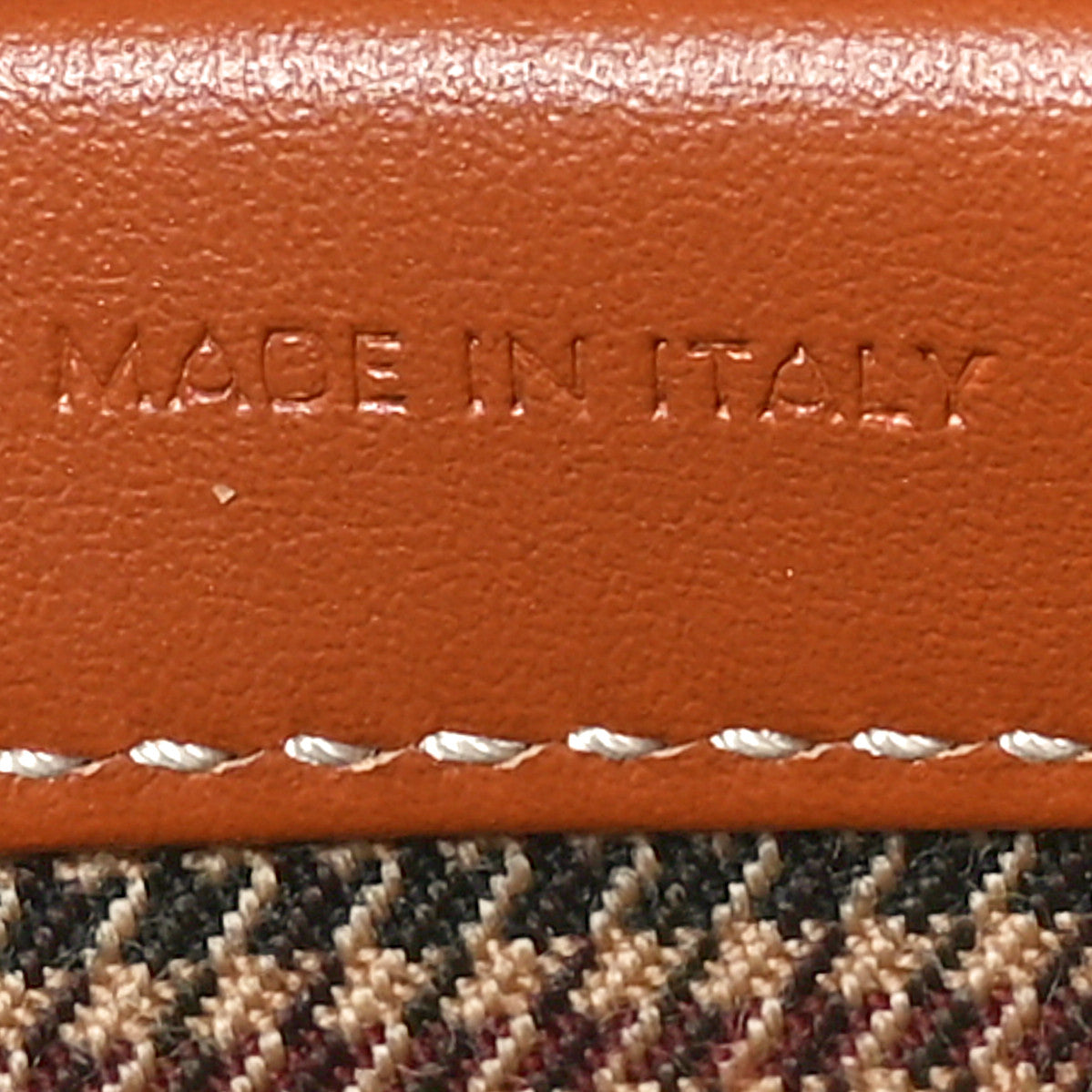 Celine Textile Calfskin Pied De Poule Print Triomphe Striped Small Cabas Thais Multicolor 7 of 12