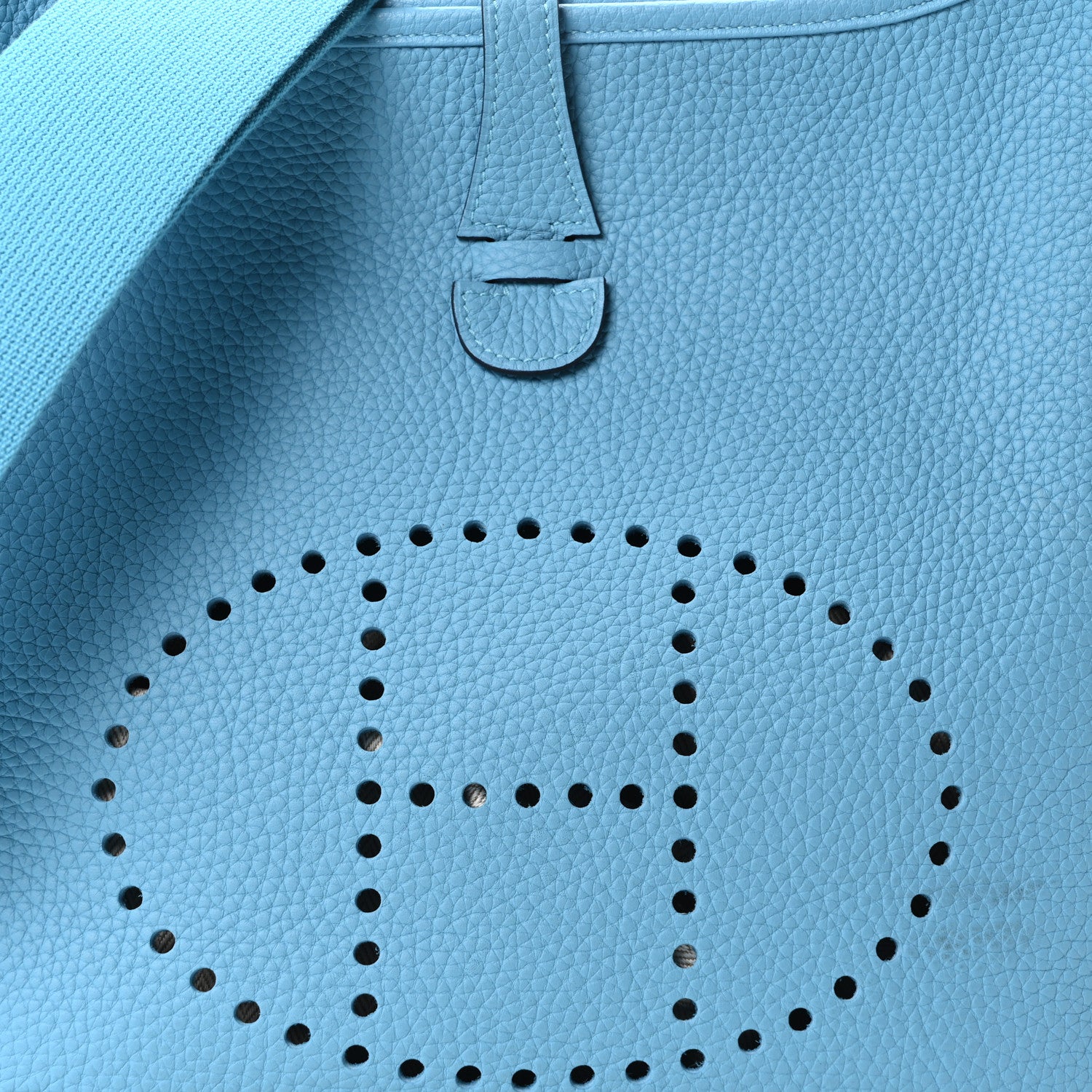 Hermes Taurillon Clemence Evelyne III PM Bleu Du Nord 8 of 10