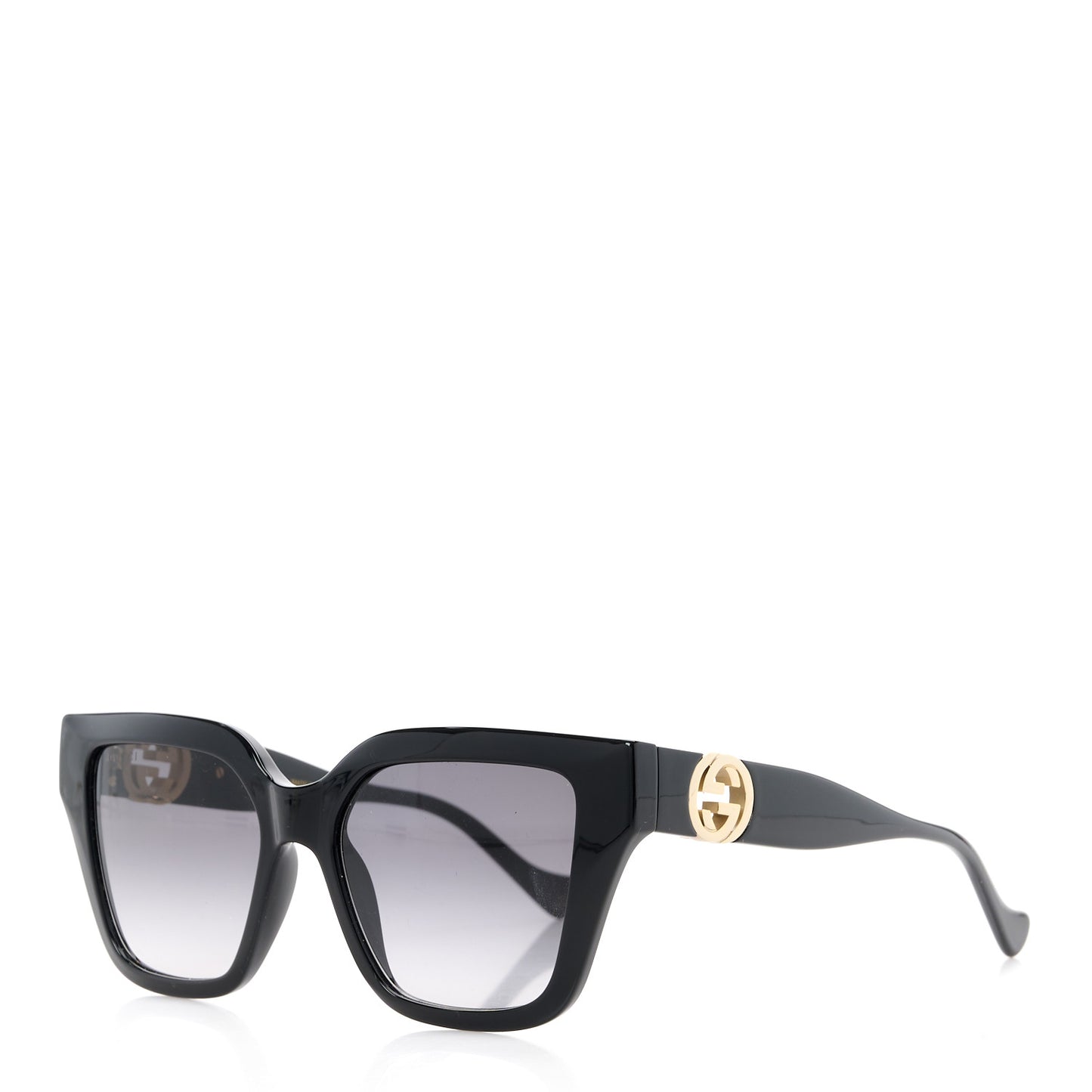 Acetate Square Frame Chain Sunglasses GG1023S Black