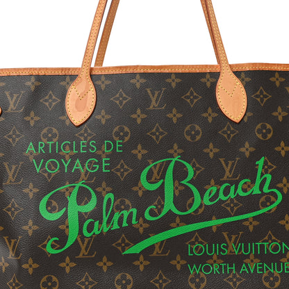 Louis Vuitton Monogram Palm Beach Neverfull GM Green 8 of 10