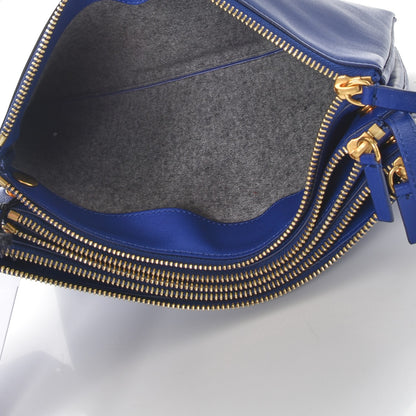 Celine Lambskin Large Trio Crossbody Bag Indigo 7 of 11