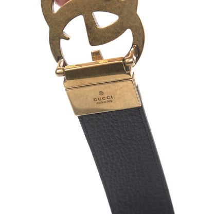 Gucci Calfskin Double G Reversible 37mm Belt 90 36 Black Cocoa 4 of 7