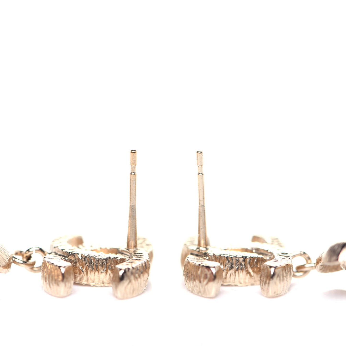 Pearl Camellia CC Drop Earrings Gold