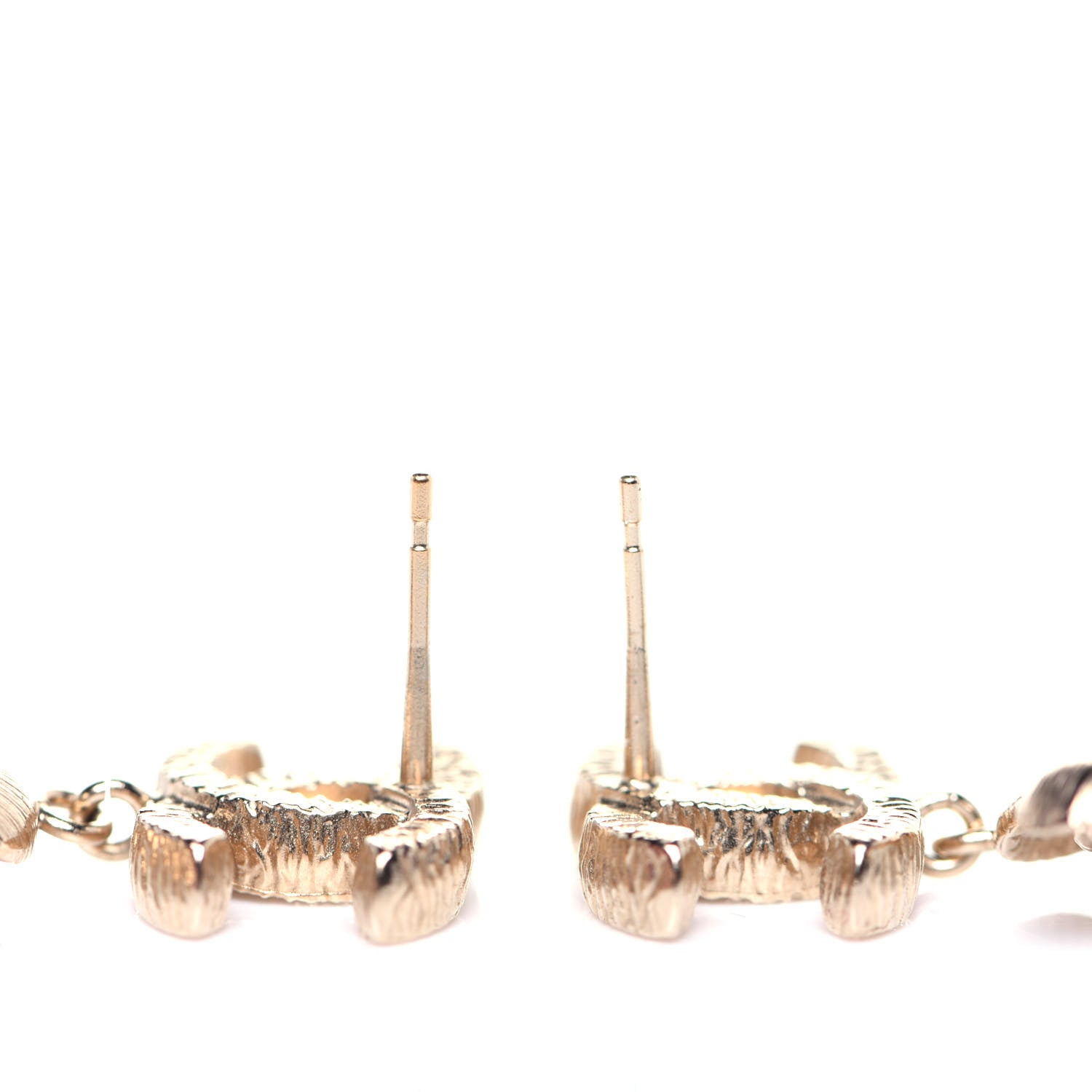 Chanel Pearl Camellia CC Drop Earrings Gold 4 of 5