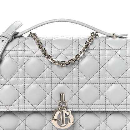 Christian Dior Lambskin Cannage My Dior Top Handle Bag Cloud Blue 8 of 10