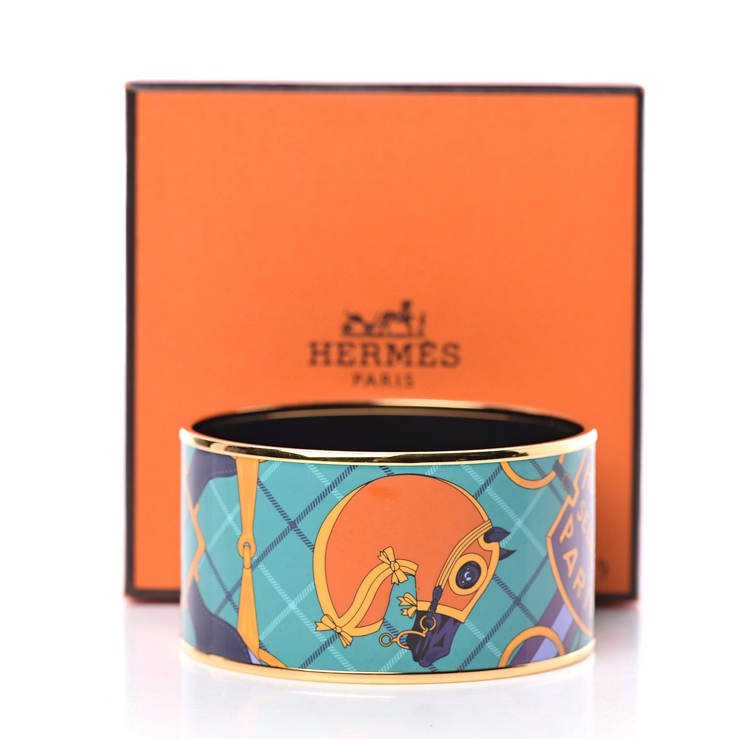 Hermes Enamel Print Extra Wide Bracelet 65 6 of 6