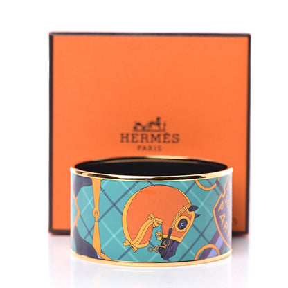 Hermes Enamel Print Extra Wide Bracelet 65 6 of 6