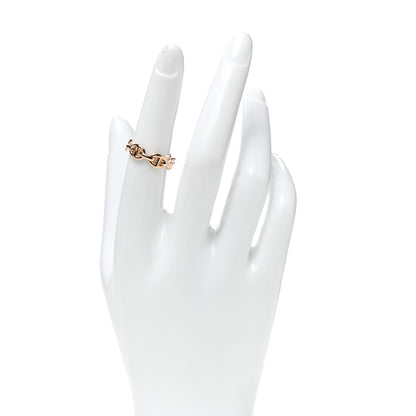 Hermes 18K Rose Gold PM Chaine D'Ancre Enchainee Ring 53 6.25 2 of 6