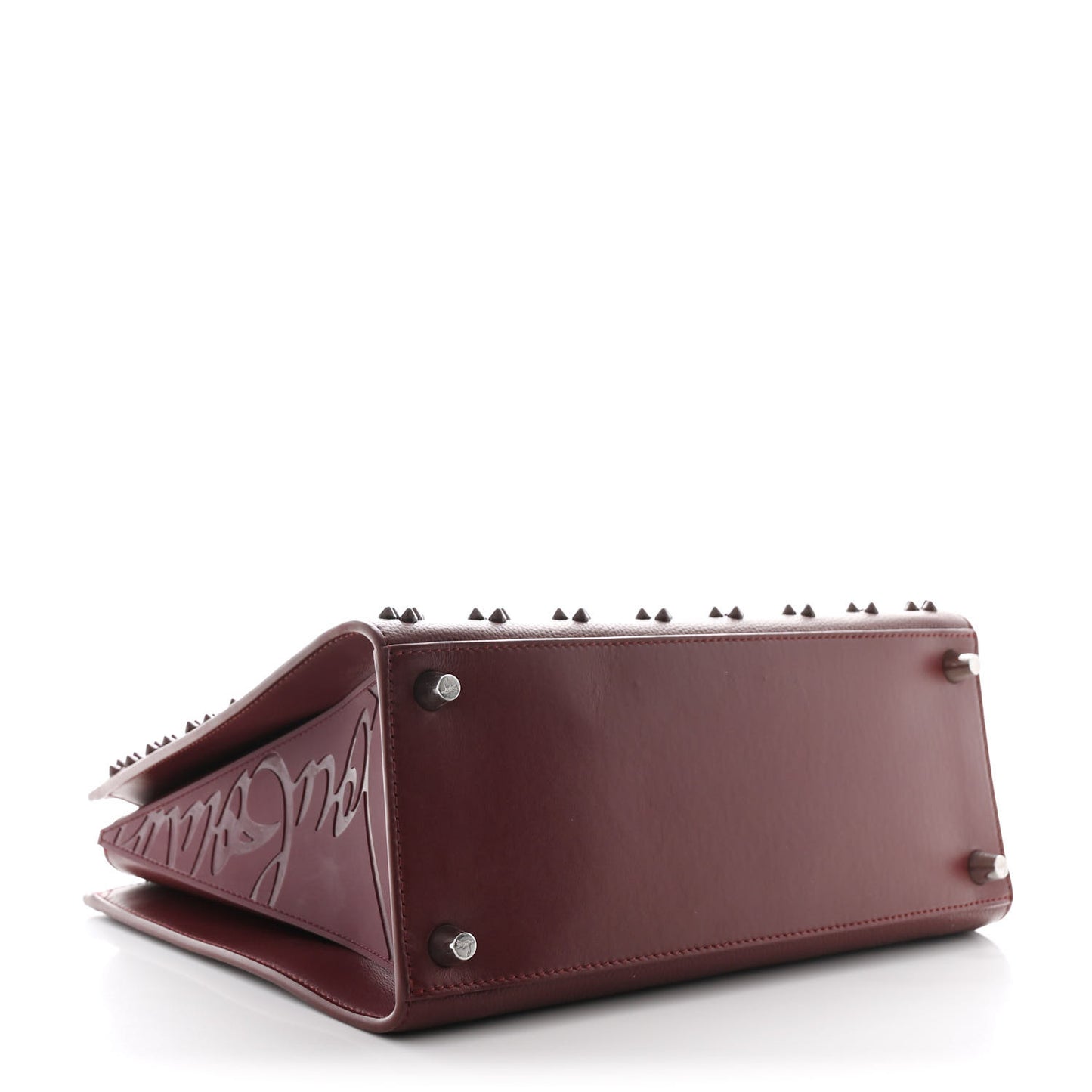 Calfskin Spikes Loubinthesky Medium Paloma Merlot