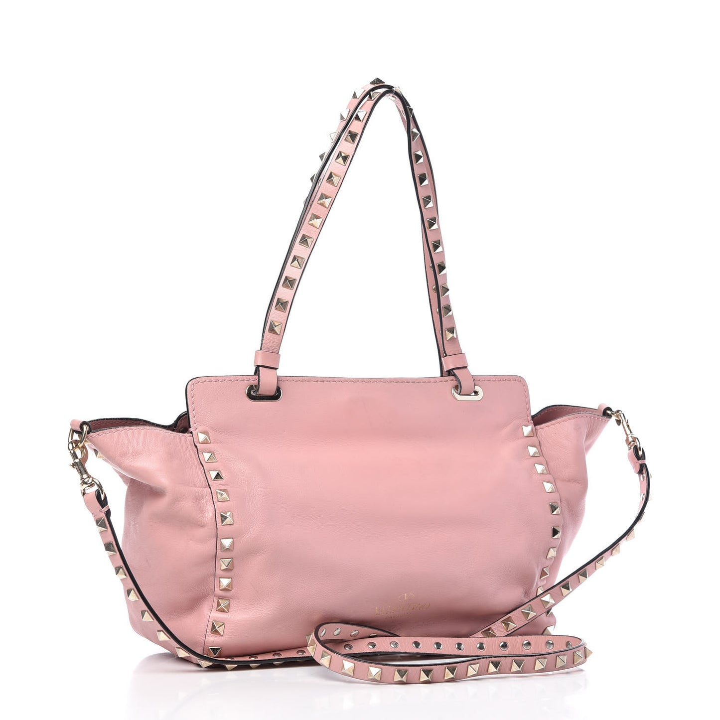 Vitello Small Rockstud Tote Pop Gardenia