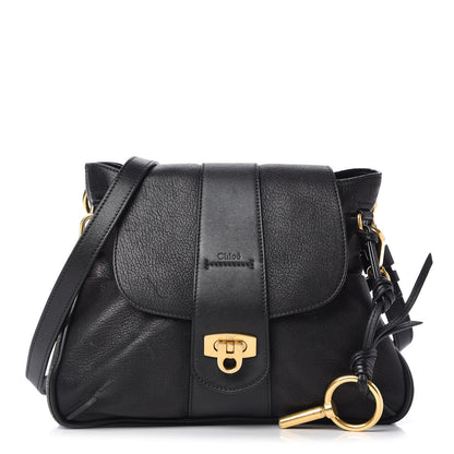 Chloe Grained Lambskin Calfskin Small Lexa Shoulder Bag Black 1 of 9