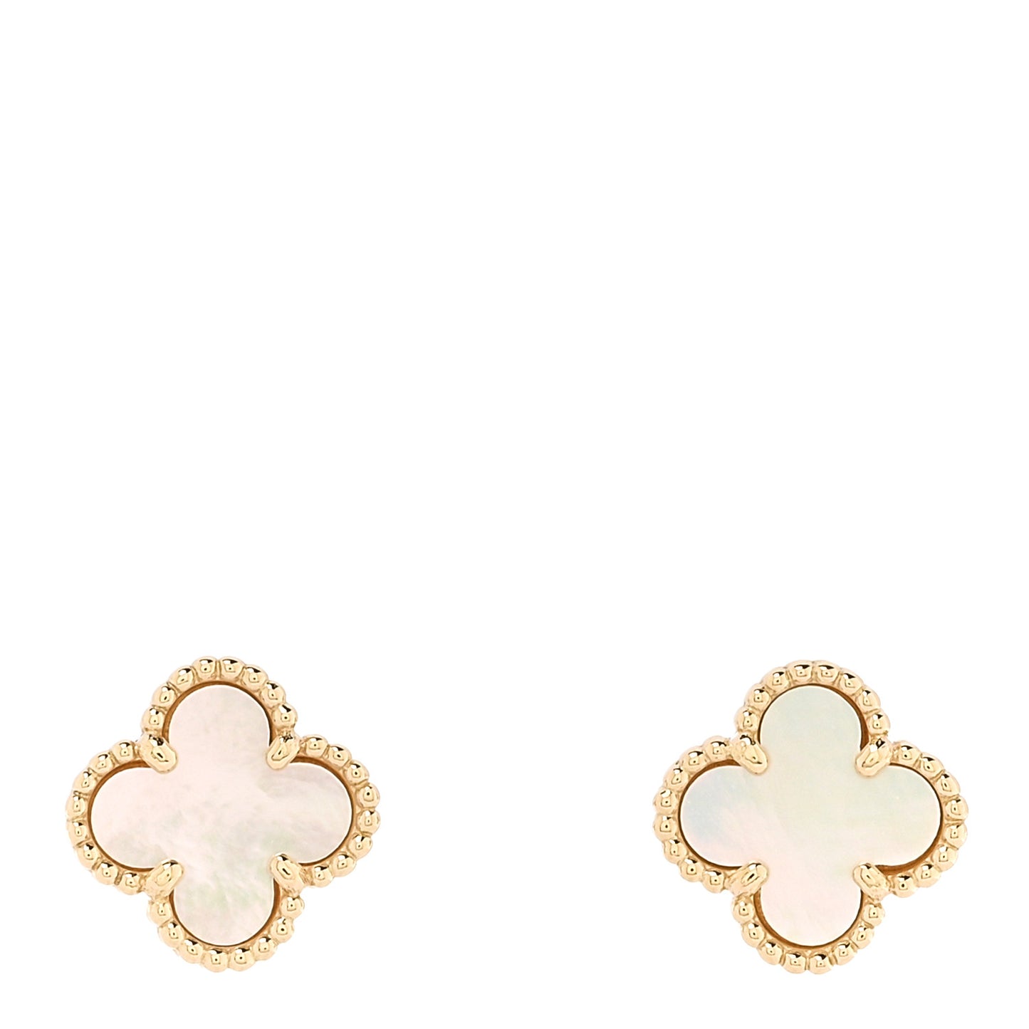 18K Yellow Gold Mother of Pearl Sweet Alhambra Earrings