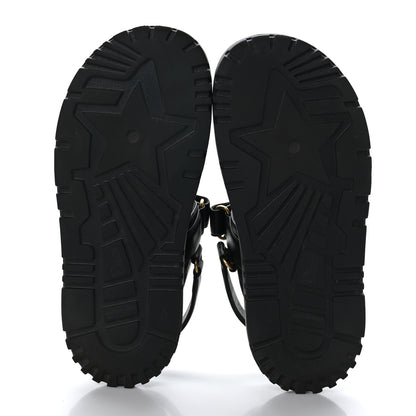 Christian Dior Lambskin Dioract 10mm Sandals 38.5 Black 4 of 8