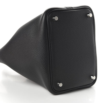 Hermes Taurillon Clemence Matte Alligator Picotin Lock Touch 18 PM Black 6 of 11