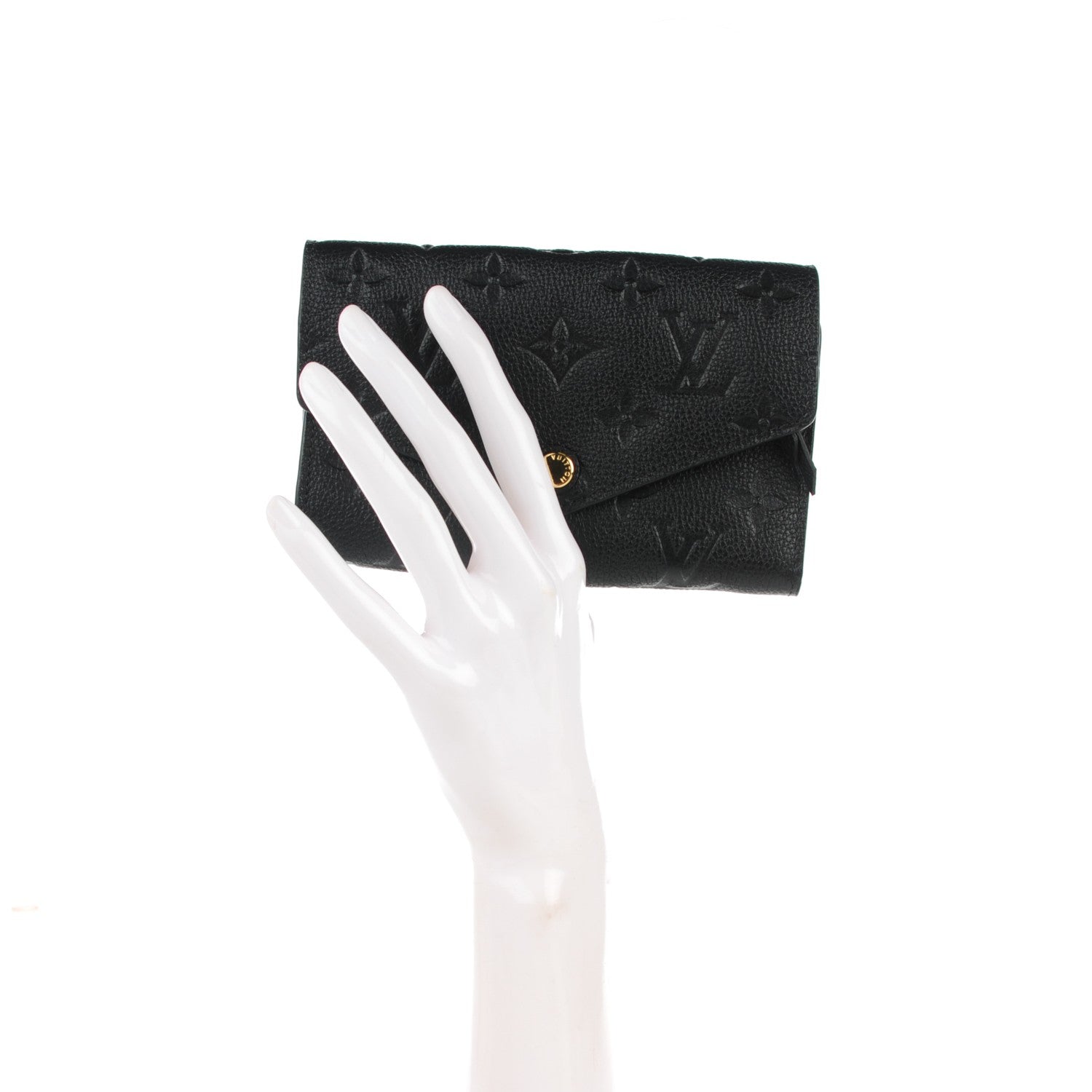 Louis Vuitton Empreinte Compact Curieuse Wallet Black 2 of 7