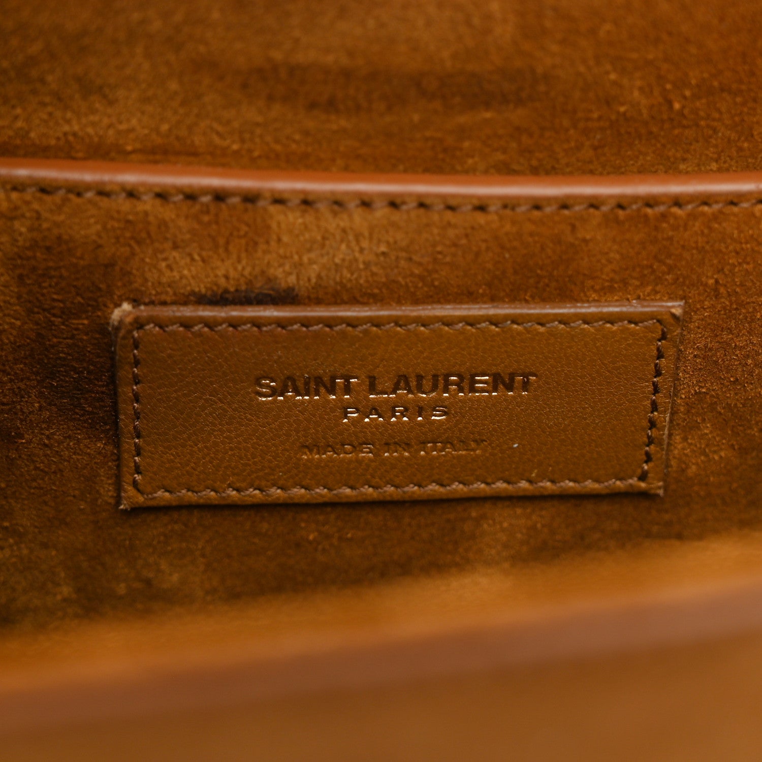 Saint Laurent Suede Fringe Small Monogram Satchel Light Ocre 6 of 10
