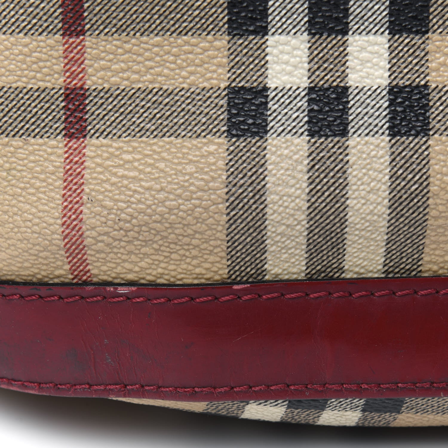 Burberry Haymarket Check Shoulder Bag Red 22 of 36