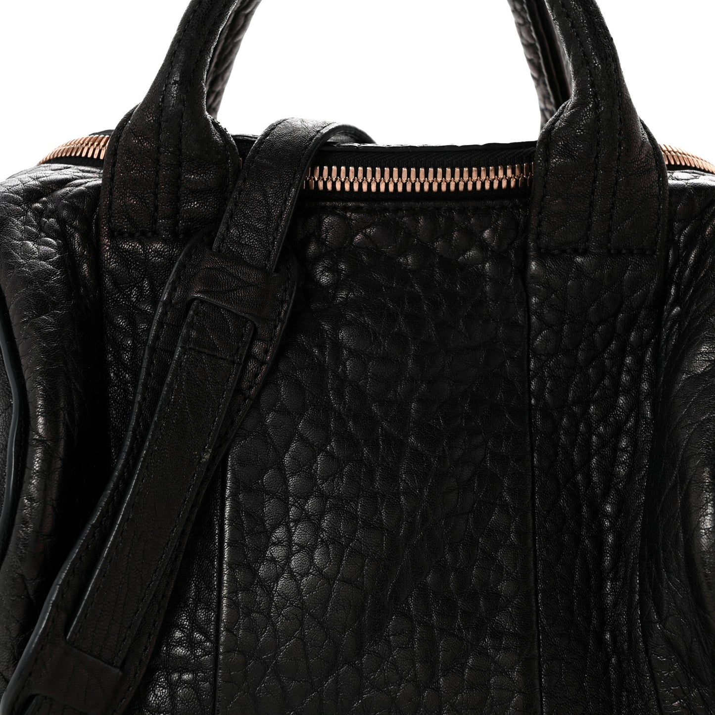 Pebbled Lambskin Rockie Black Rose Gold Hardware