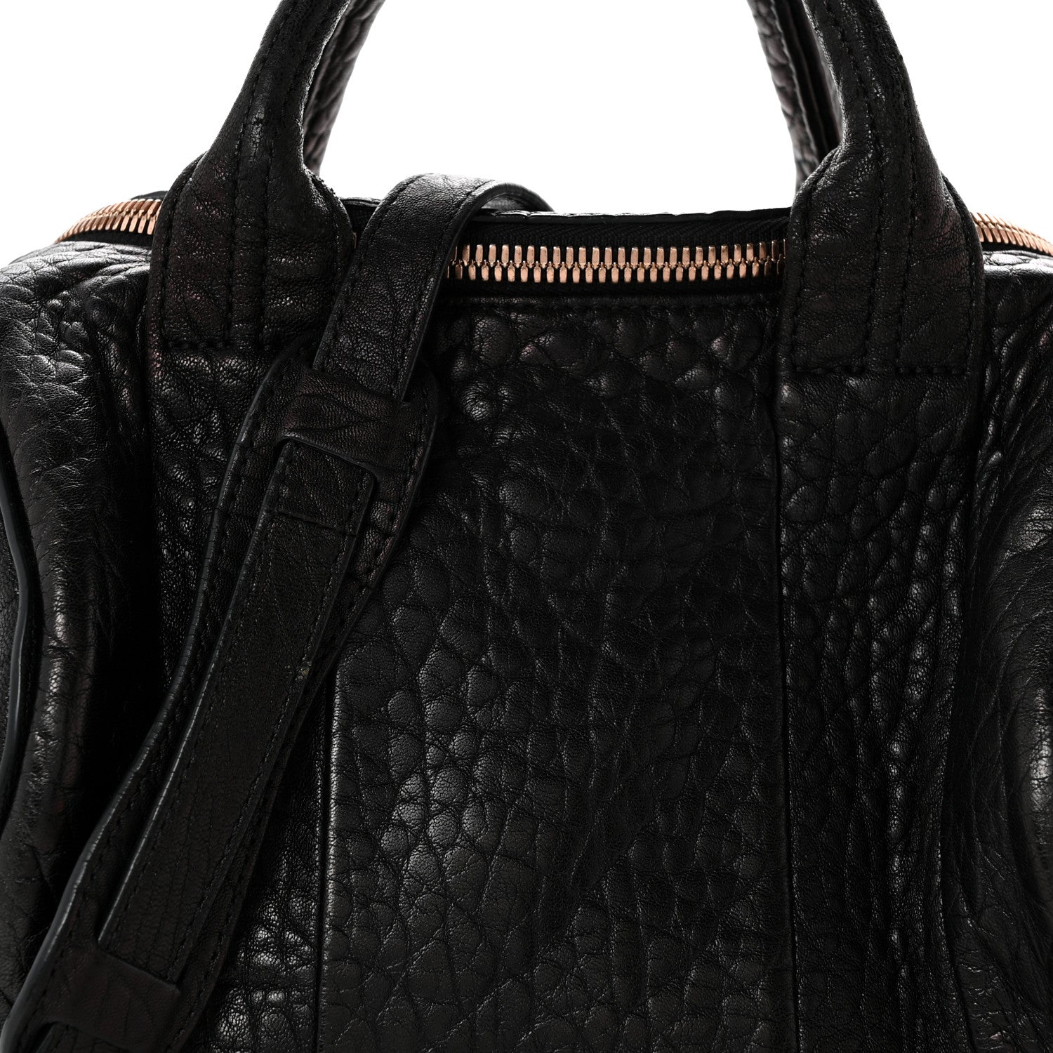 Alexander Wang Pebbled Lambskin Rockie Black Rose Gold Hardware 7 of 14