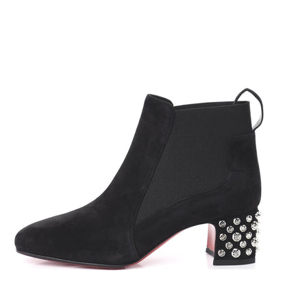 Christian Louboutin Veau Velours Spiked Study Stretch 55 Ankle Boots 36.5 Black 1 of 7