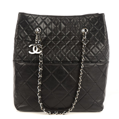 Chanel Calfskin Quilted In the Business North South Tote Black 1 of 7