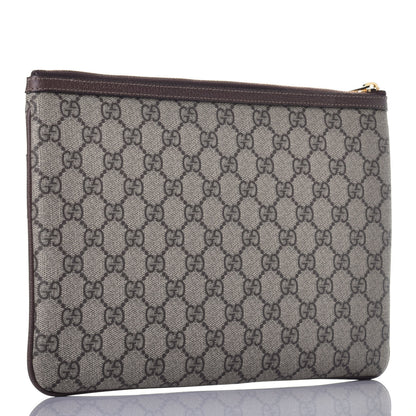 Gucci GG Supreme Monogram Large Ophidia Pouch Clutch Brown 3 of 8