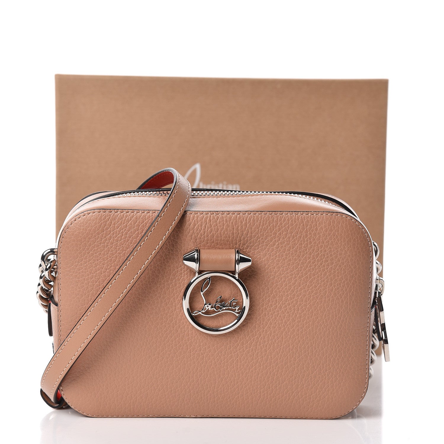 Christian Louboutin Calfskin Mini Rubylou Crossbody Nude 11 of 11