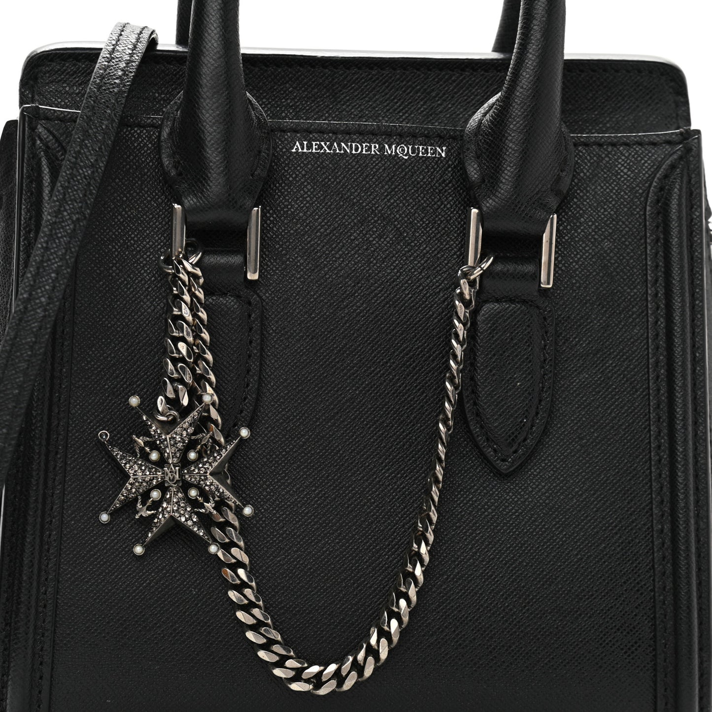 Grained Calfskin Small Heroine Black
