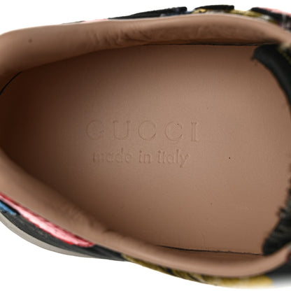 Gucci Lurex Brocade Web Nappa Ace Sneakers 9 Black Pink Oro Vecchio 7 of 10