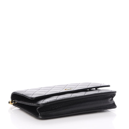 Chanel Caviar Quilted Wallet On Chain WOC Black 4 of 9
