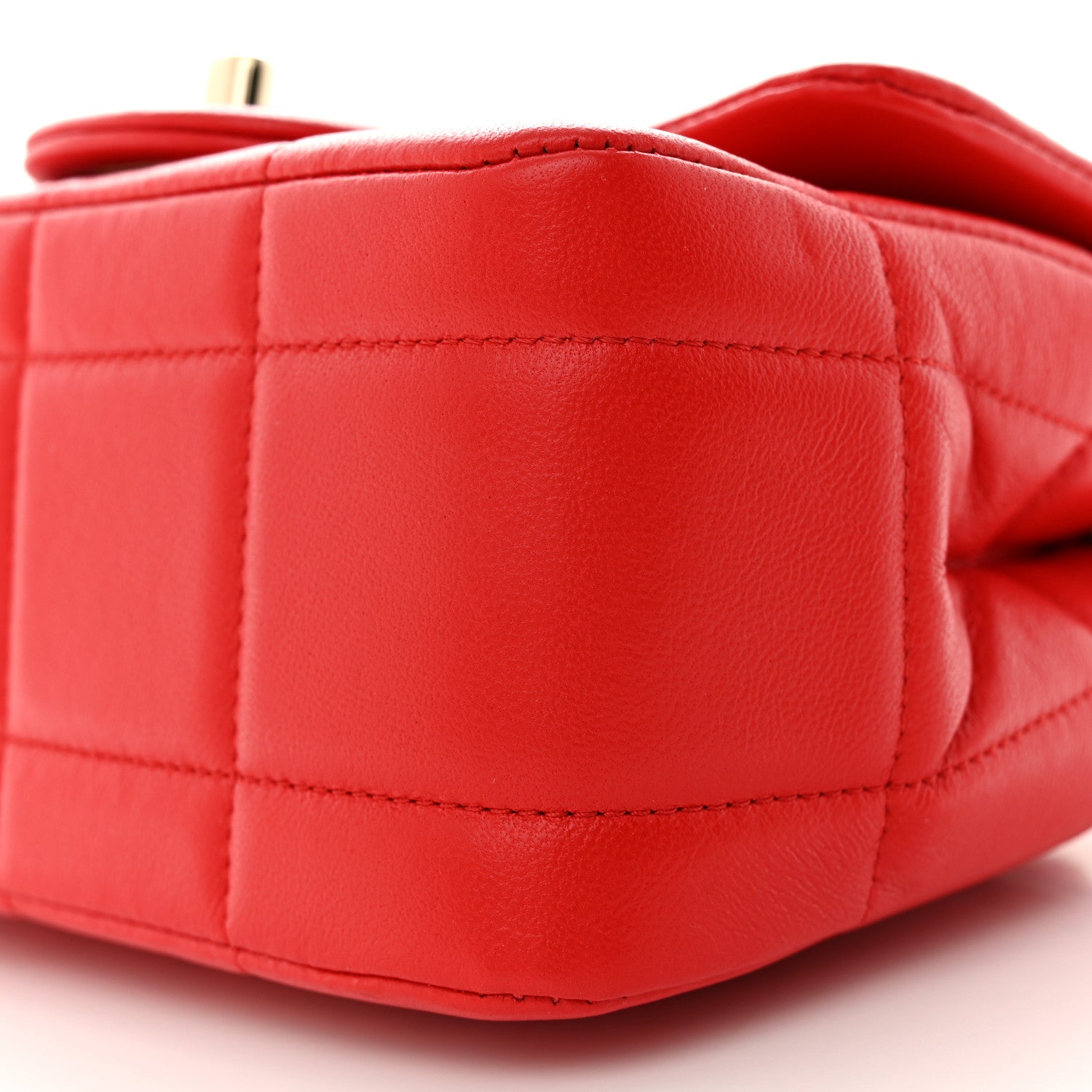 Chanel Lambskin Resin Crystal Square Quilted Monacoco Mini Flap Red 10 of 11