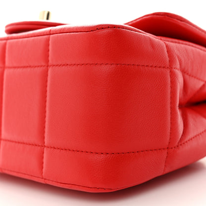 Chanel Lambskin Resin Crystal Square Quilted Monacoco Mini Flap Red 10 of 11