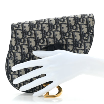 Christian Dior Oblique Saddle Belt Pouch Blue 2 of 8