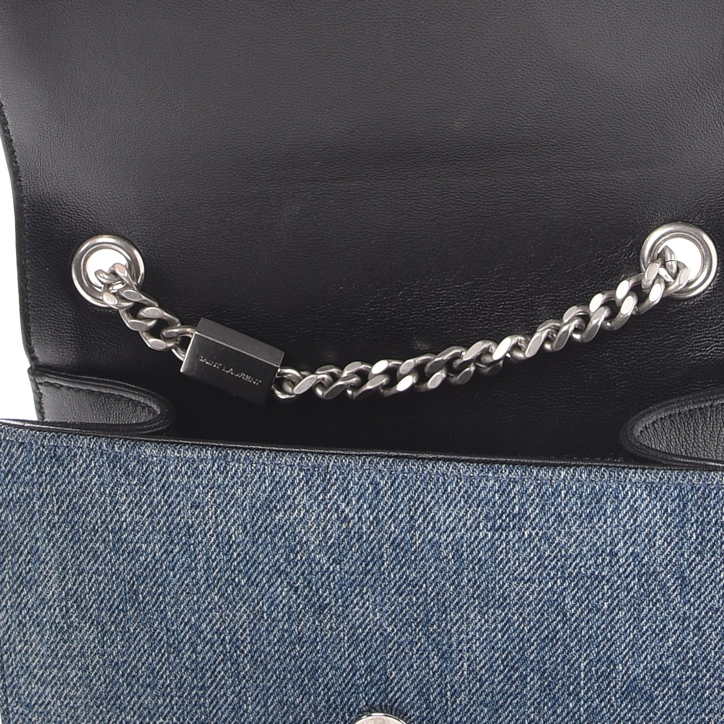 Denim Small Classic Monogram Satchel Blue