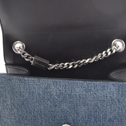 Saint Laurent Denim Small Classic Monogram Satchel Blue 9 of 9