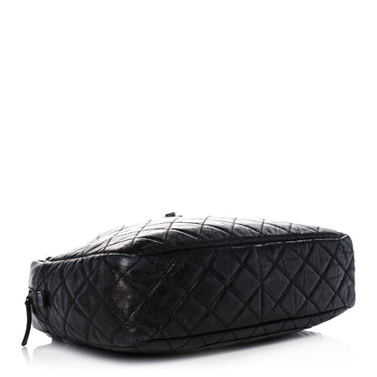 Chanel Metallic Aged Calfskin Quilted Large Reissue Camera Case Black 4 of 11