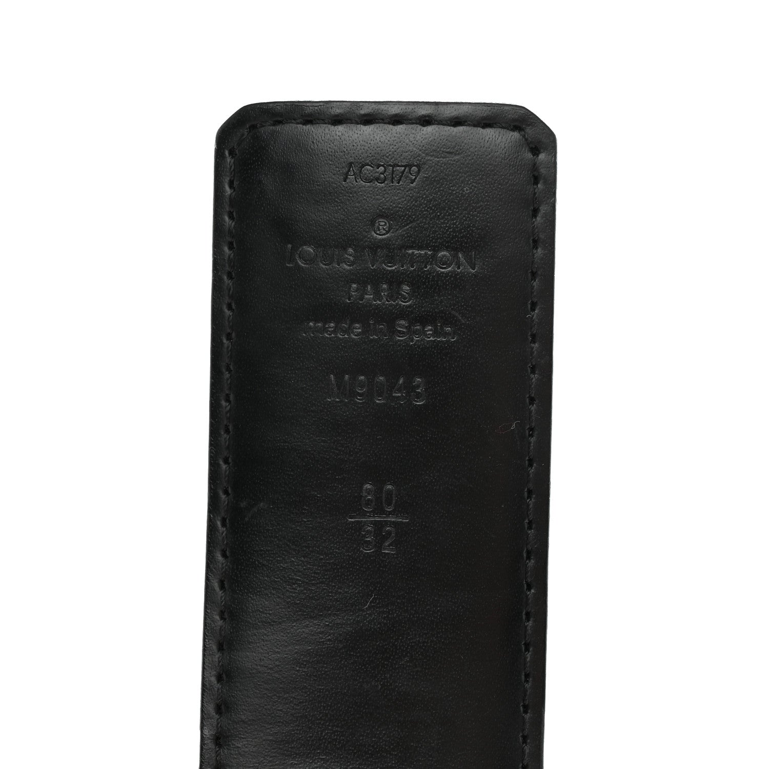 Louis Vuitton Monogram Eclipse Taigarama 40mm LV Initiales Reversible Belt 80 32 Black 5 of 7
