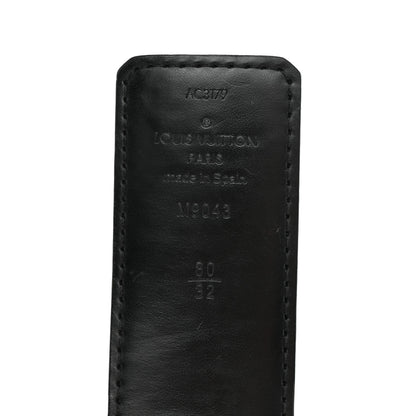 Louis Vuitton Monogram Eclipse Taigarama 40mm LV Initiales Reversible Belt 80 32 Black 5 of 7
