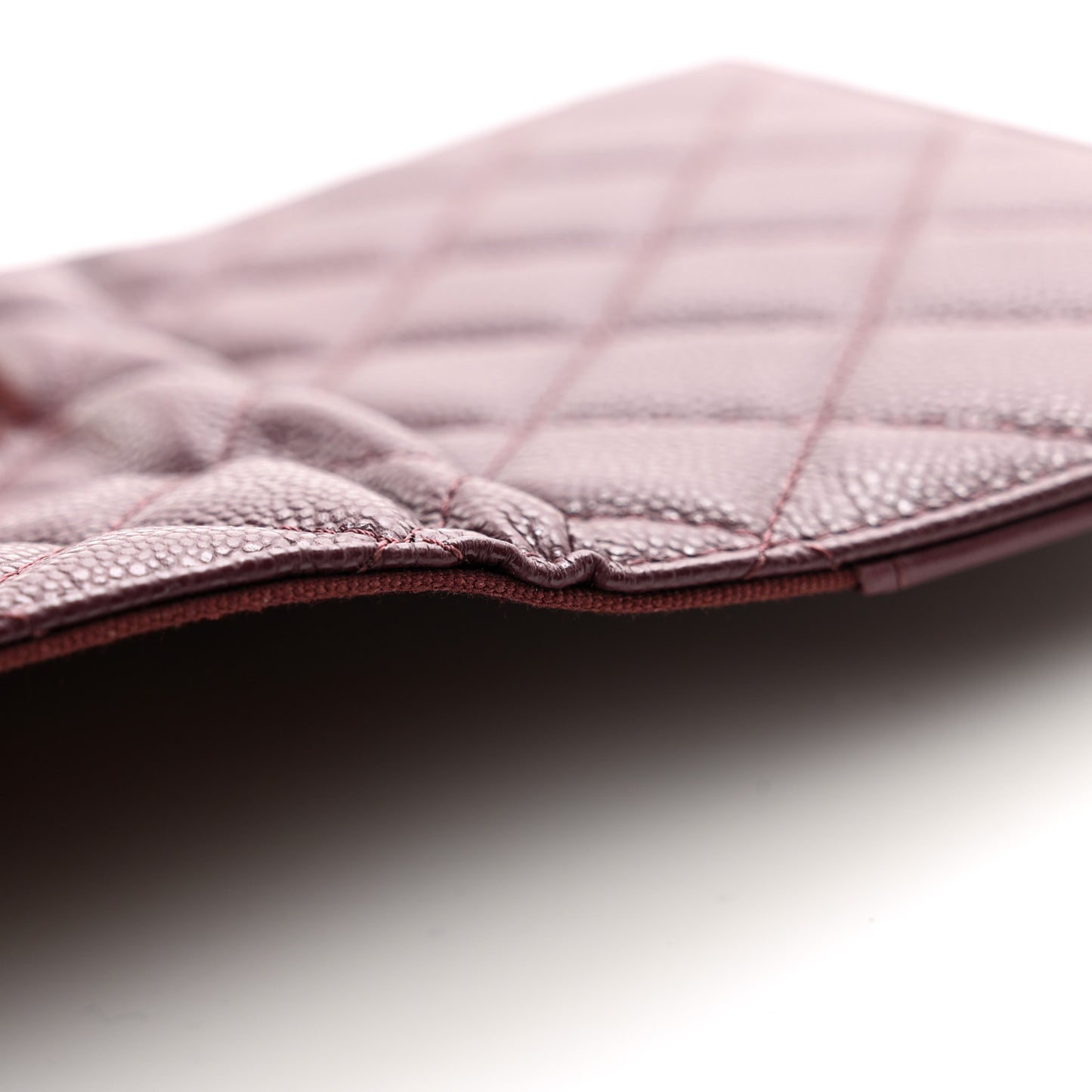 Caviar Quilted Passport Holder Dark Purple
