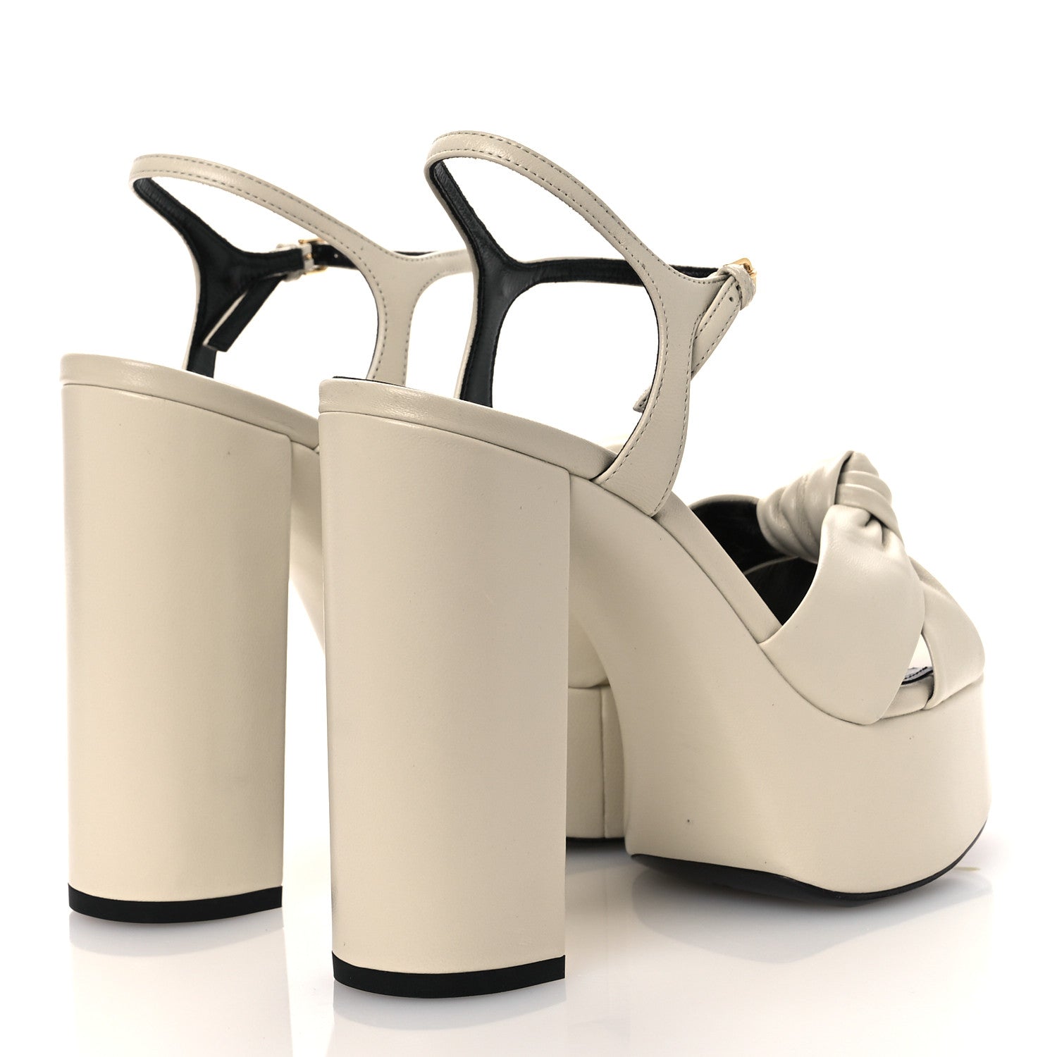 Saint Laurent Vendome Bianca 85 Platform Sandals 38 Pearl 5 of 12