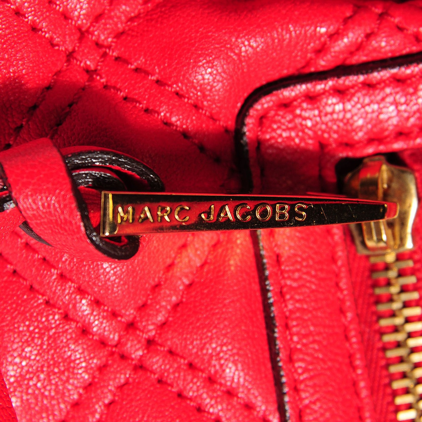 Calfskin Quilted Stam Coral
