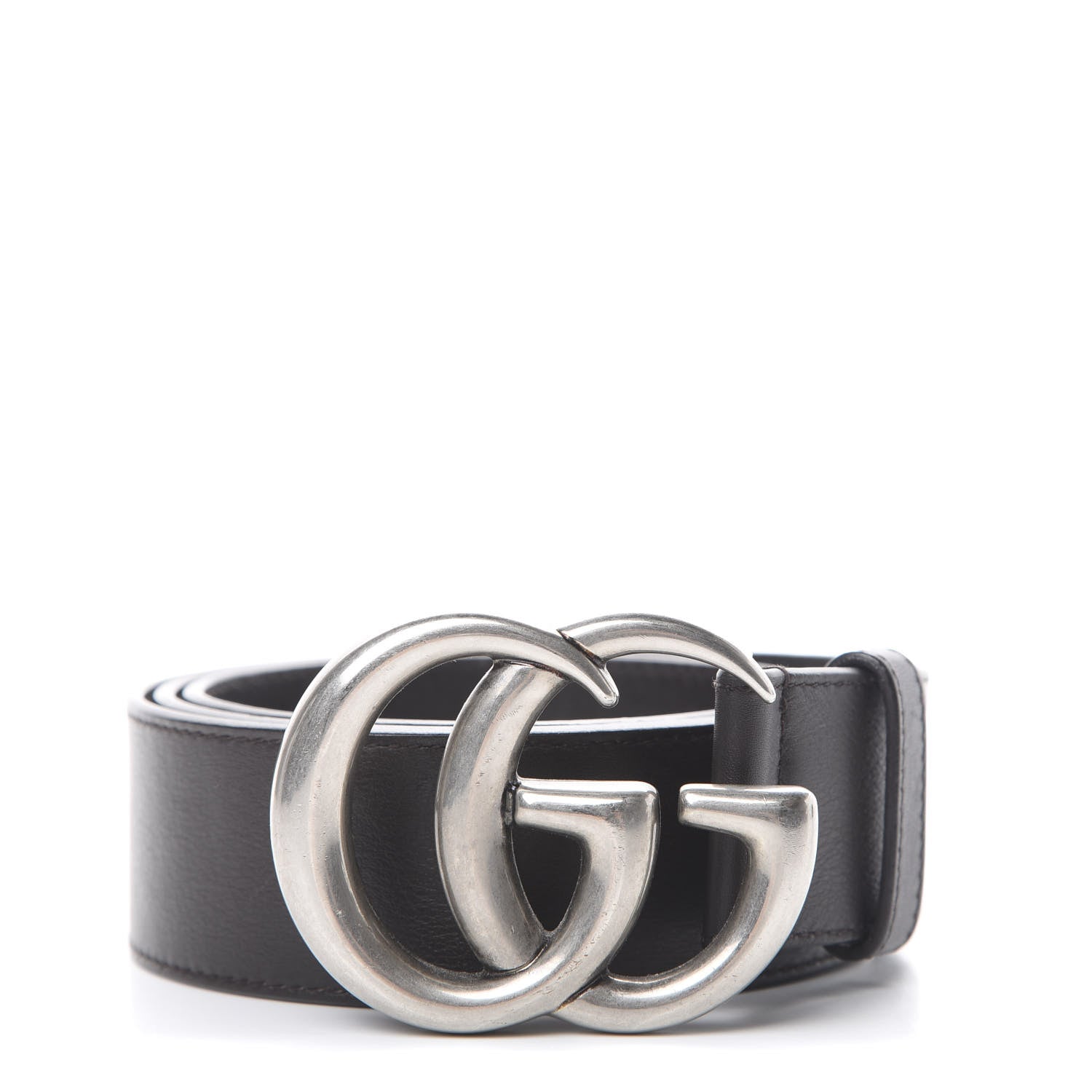 Gucci Moon Calfskin Nickel Double G 40mm Belt 95 38 Black 1 of 7