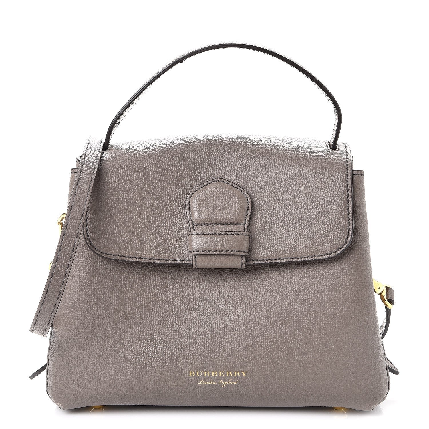 Burberry Derby Calfskin House Check Small Camberley Thistle Grey 1 of 14